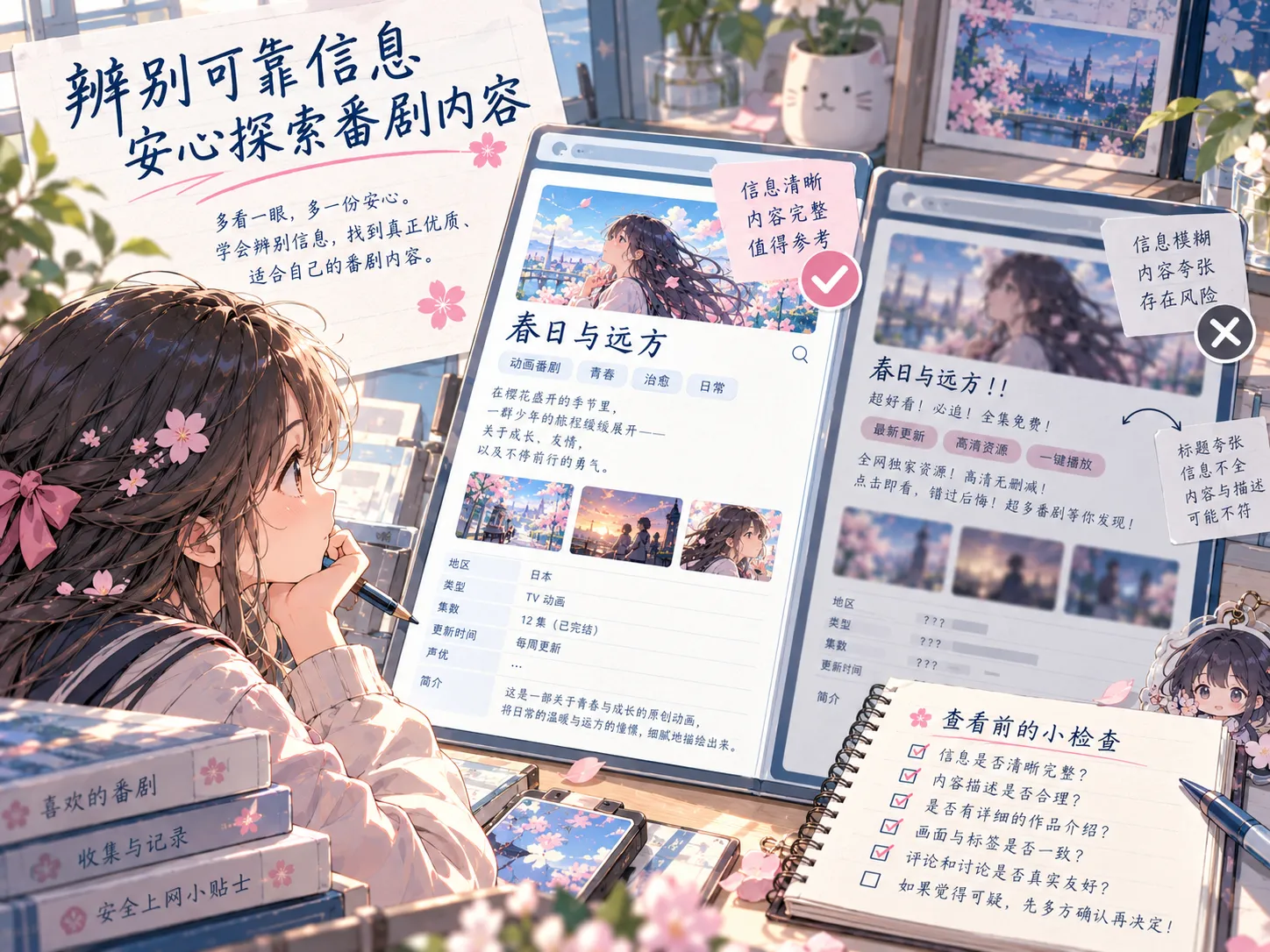 网站来源与安全核验主题插画